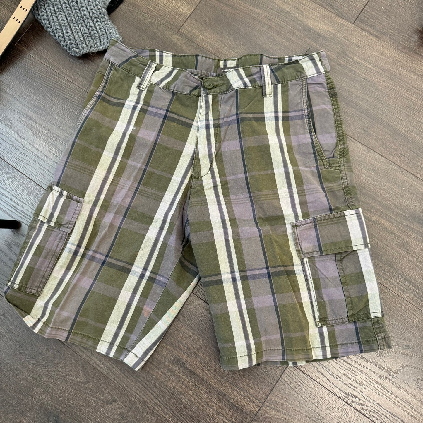 Brown/Olive Plaid Bermuda Shorts