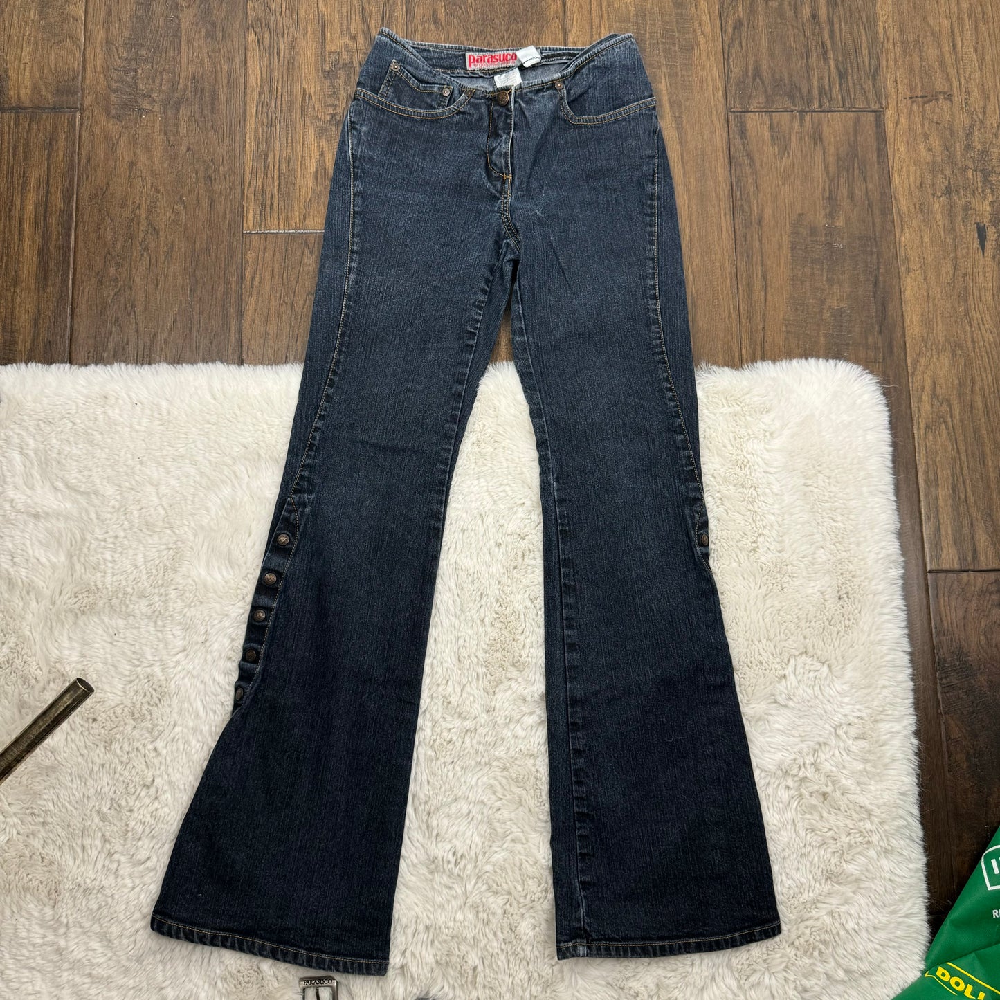 Vintage Parasuco Low Rise Bootcut Studded Jeans