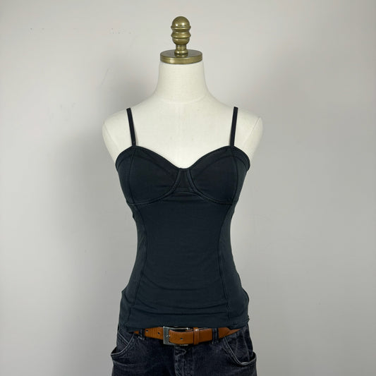 Black Bustier Fitted Cami