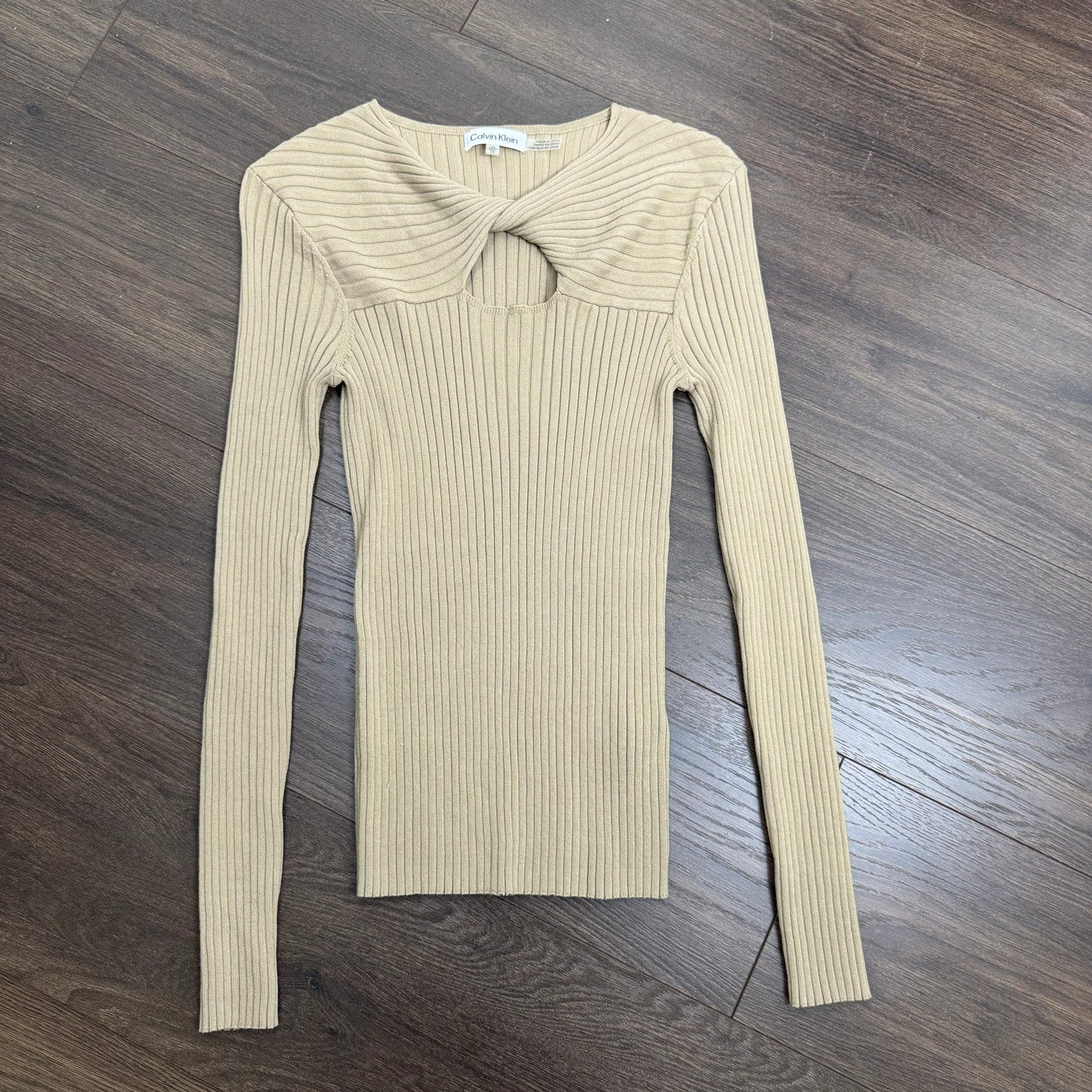 Calvin Klein Cut Out Fitted Sweater