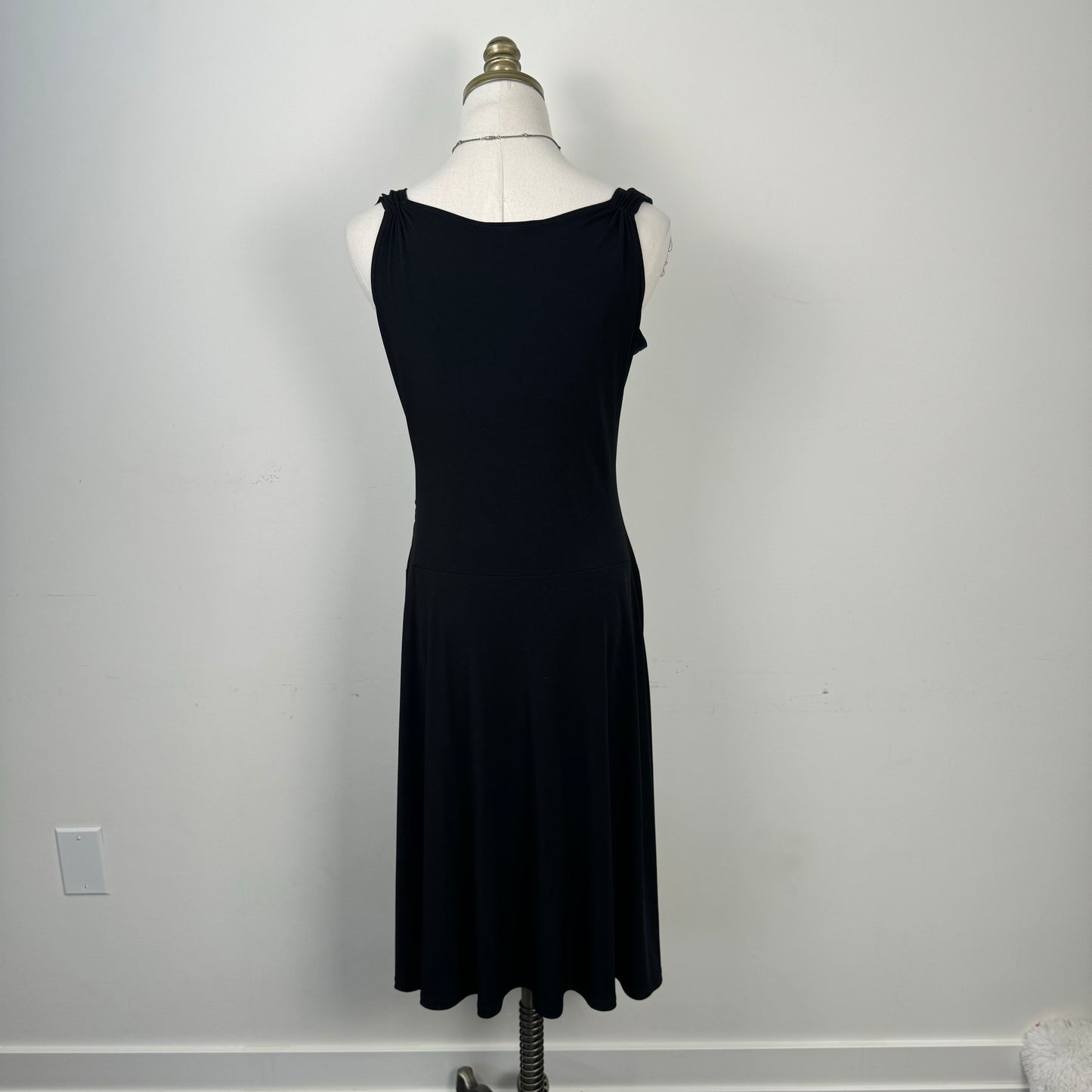 Vintage Black Babydoll Midi Dress