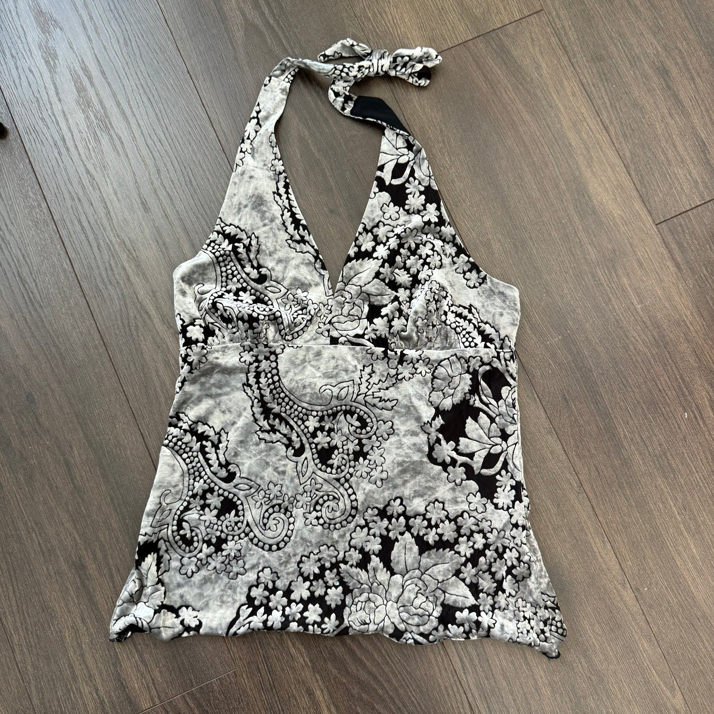 Y2K Velvet Halter Top