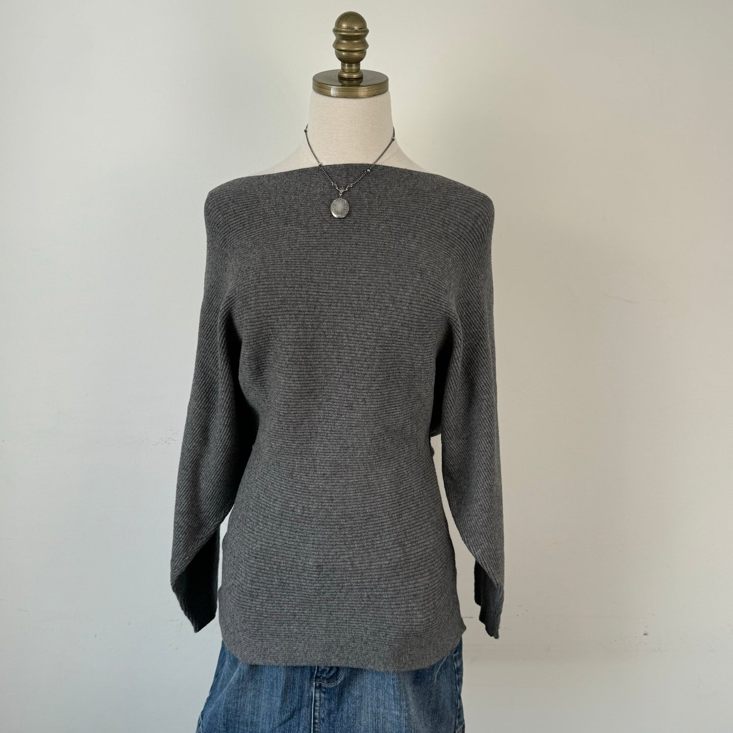 Grey Dolman Sweater