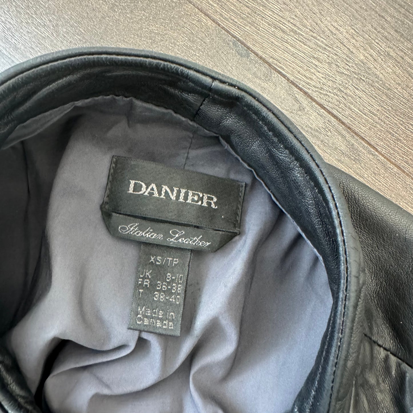 Danier Fitted Black Genuine Leather Jacket