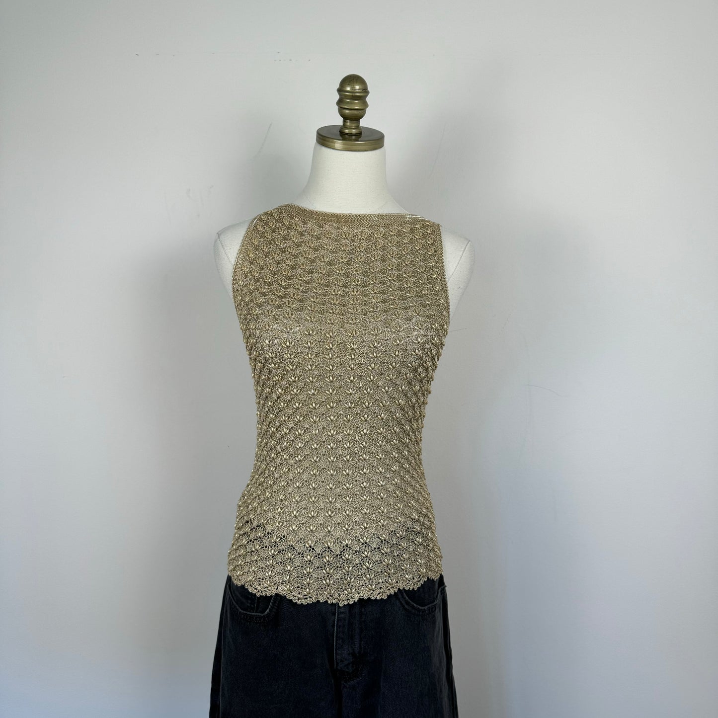 Beaded Knit Boat Neck Top