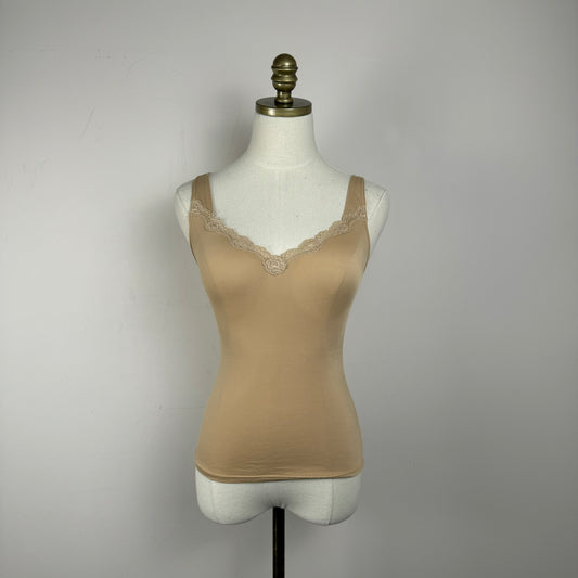 Vintage Lace Trim Fitted Tank