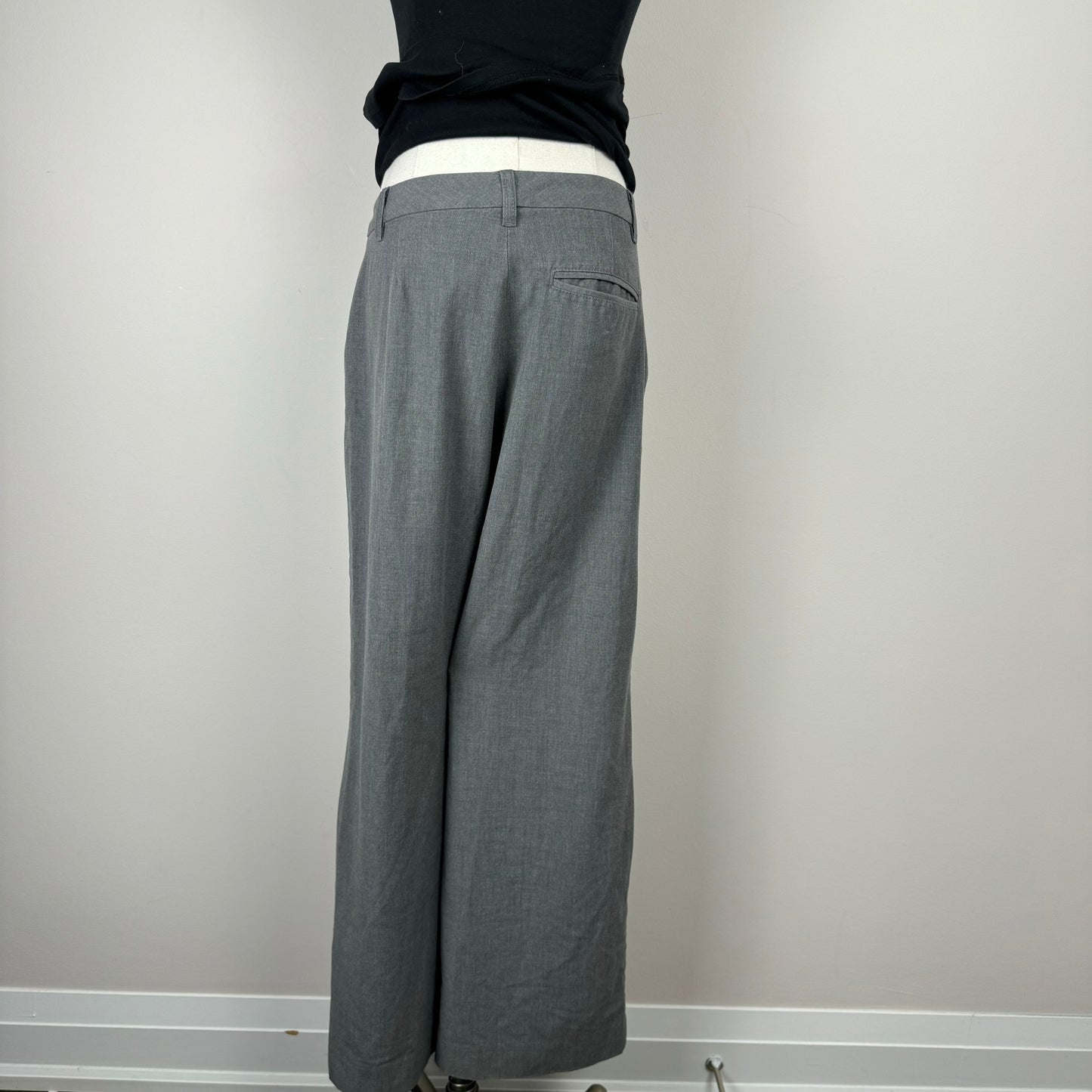 Grey Office Siren Flared Trousers