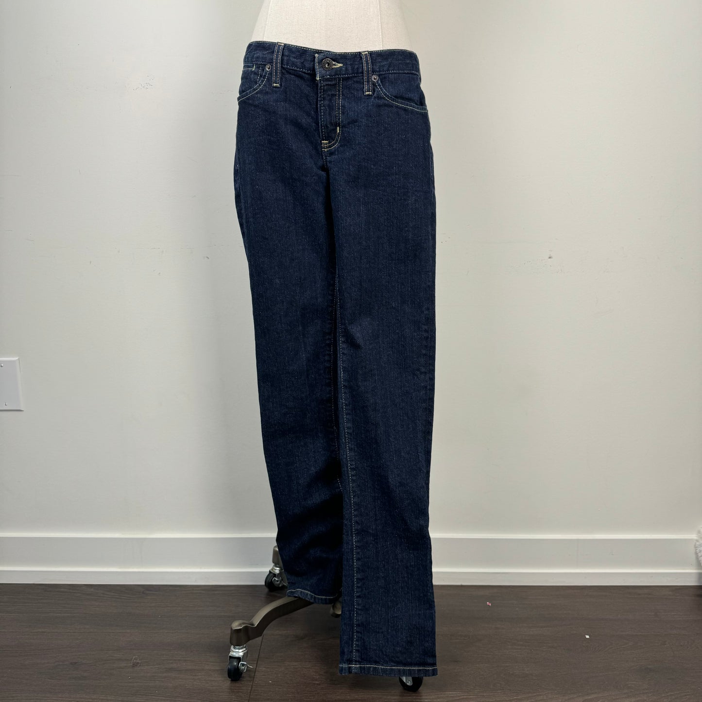 Guess Low Rise Dark Wash Straight Cut Jeans