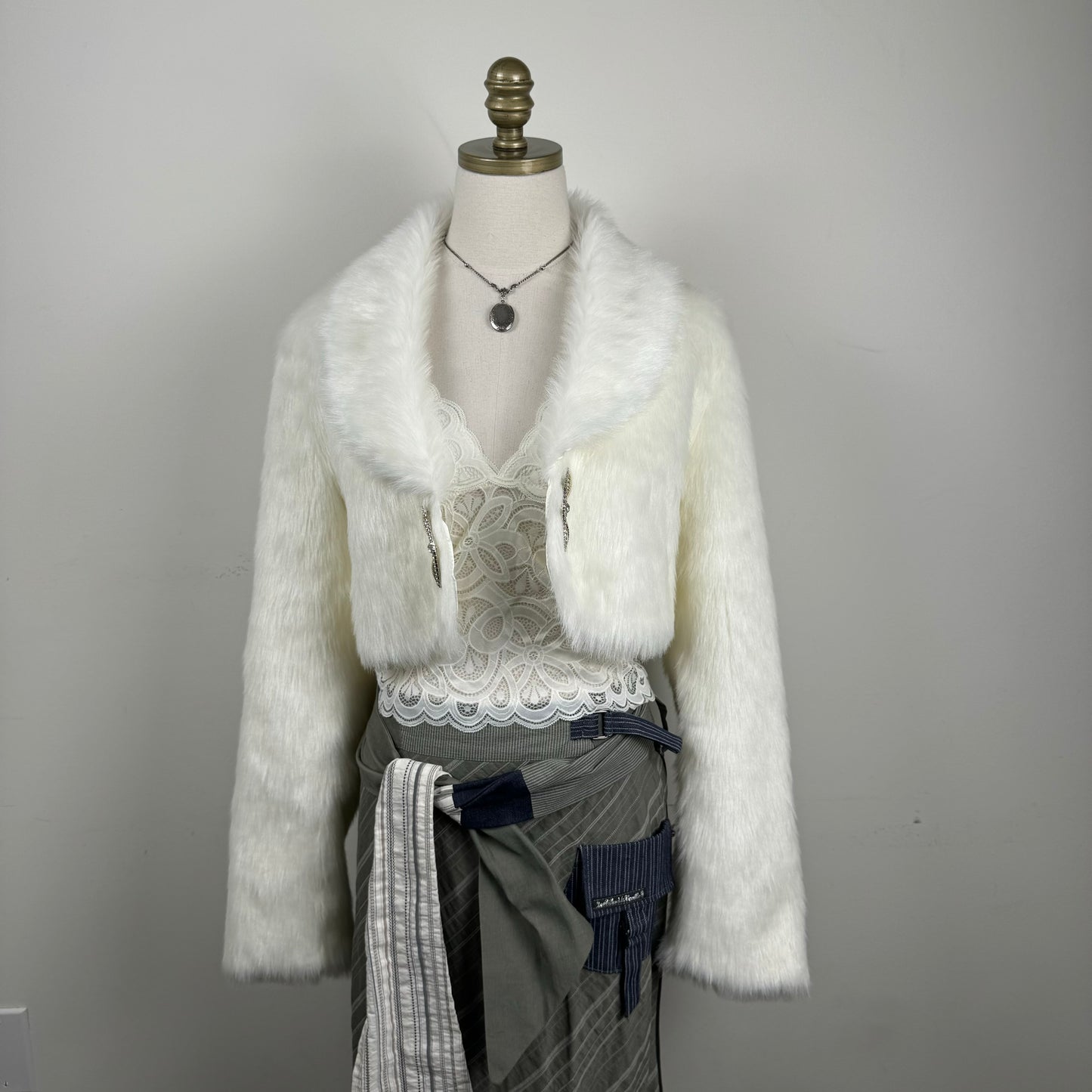 White Fur Shawl