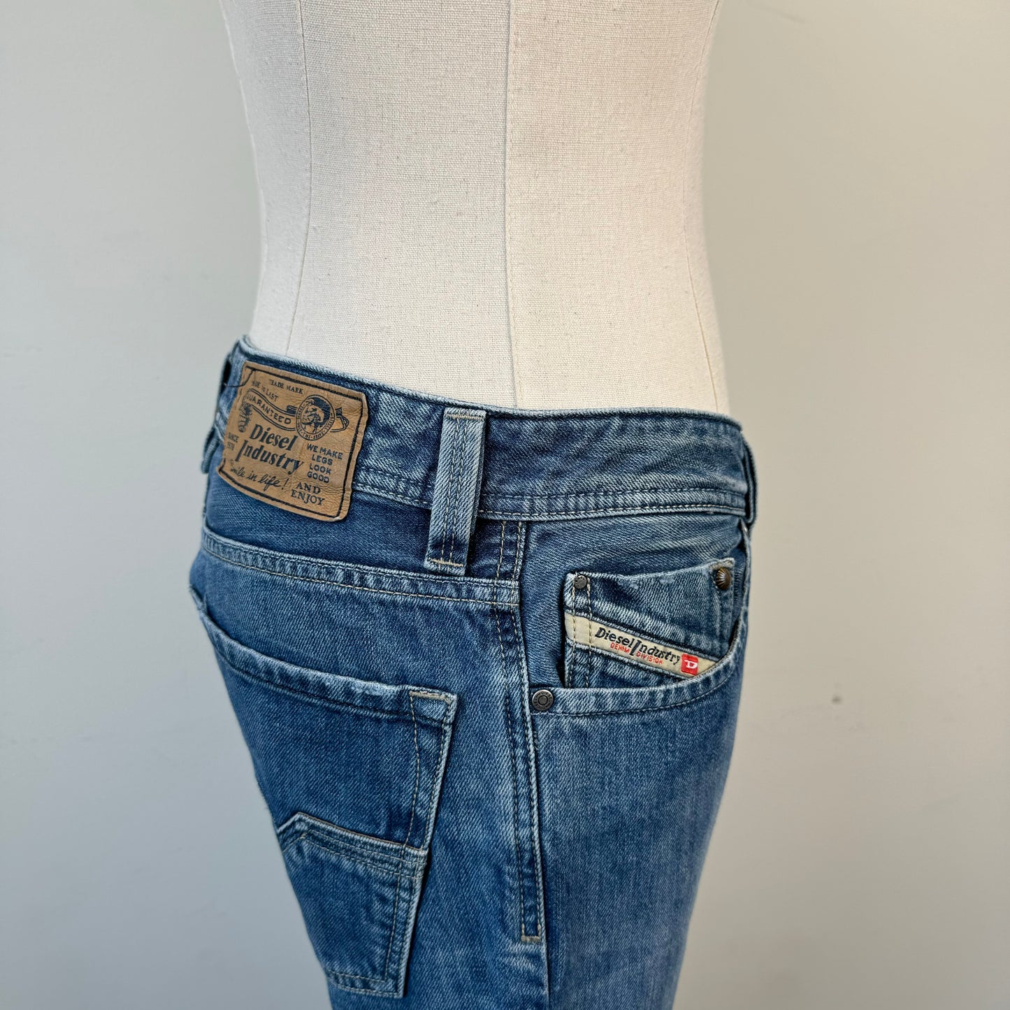 Diesel Distressed Slim-Straight Cut Jeans