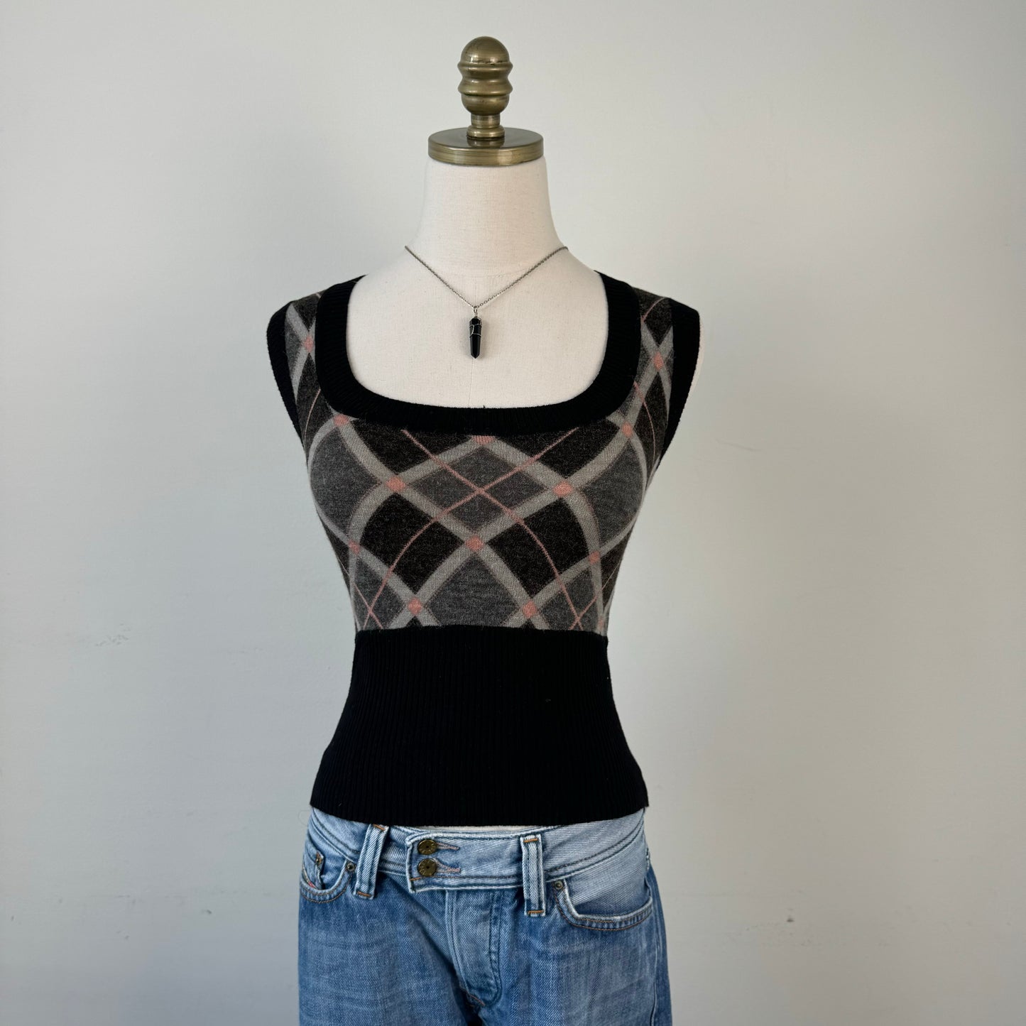 Argyle Fitted Vest Top