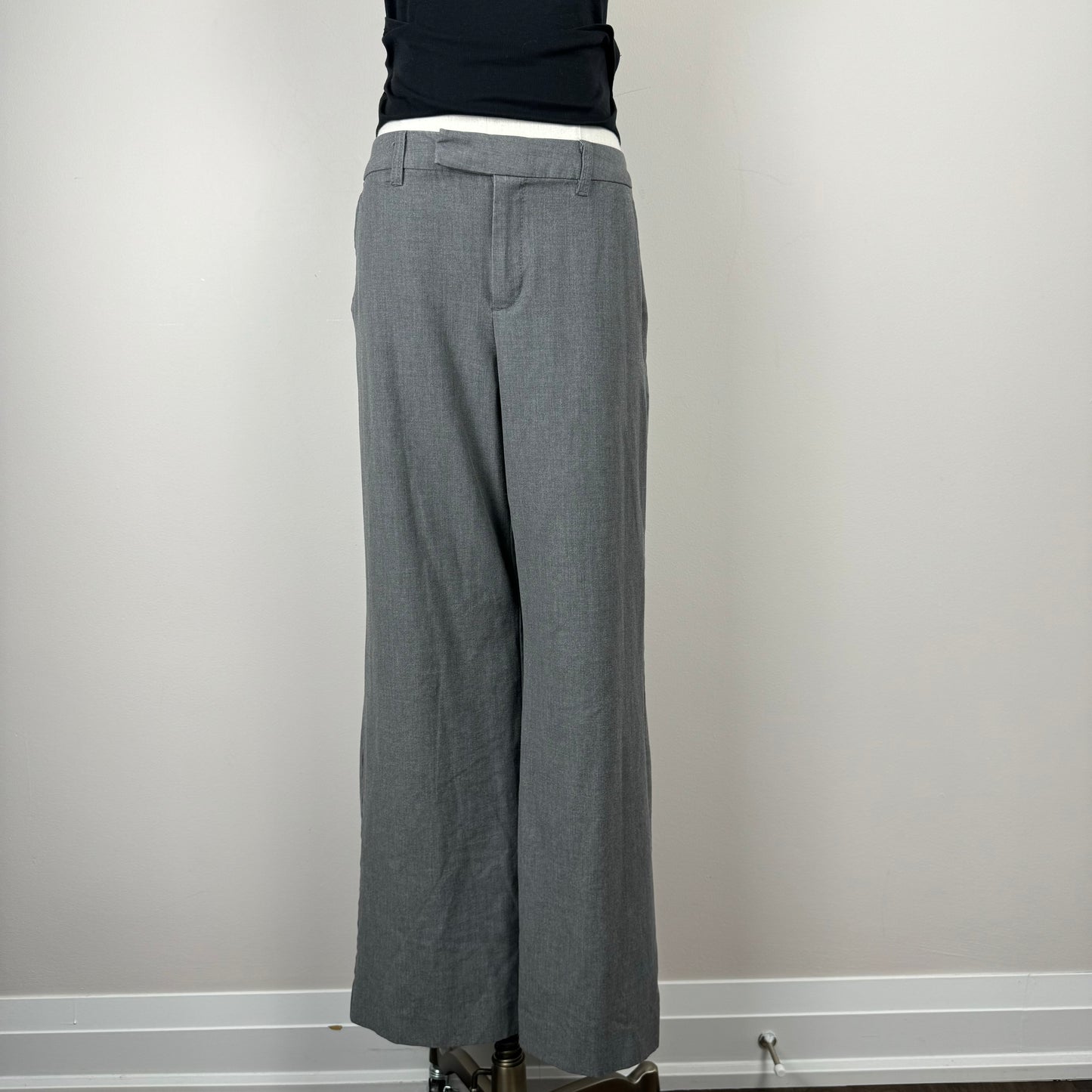 Grey Office Siren Flared Trousers