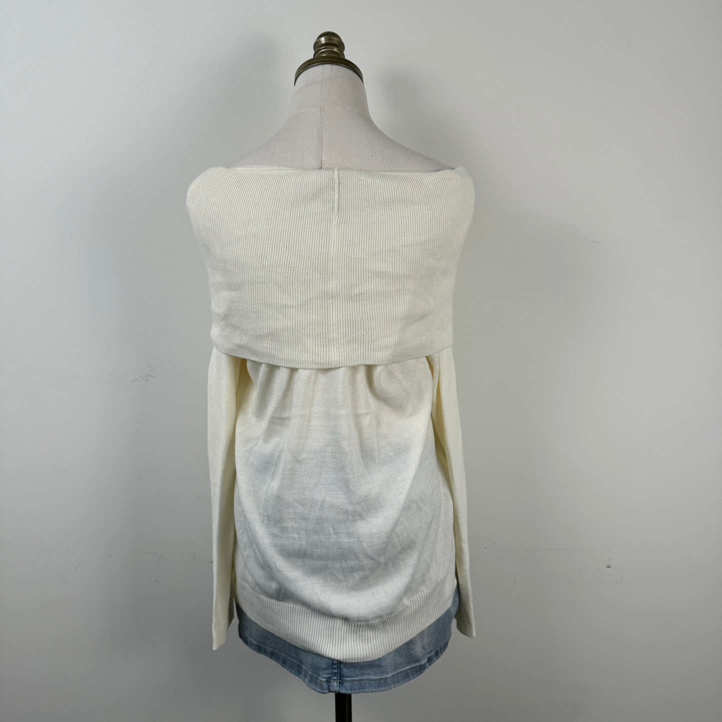 Cream Off Shoulder Sweater