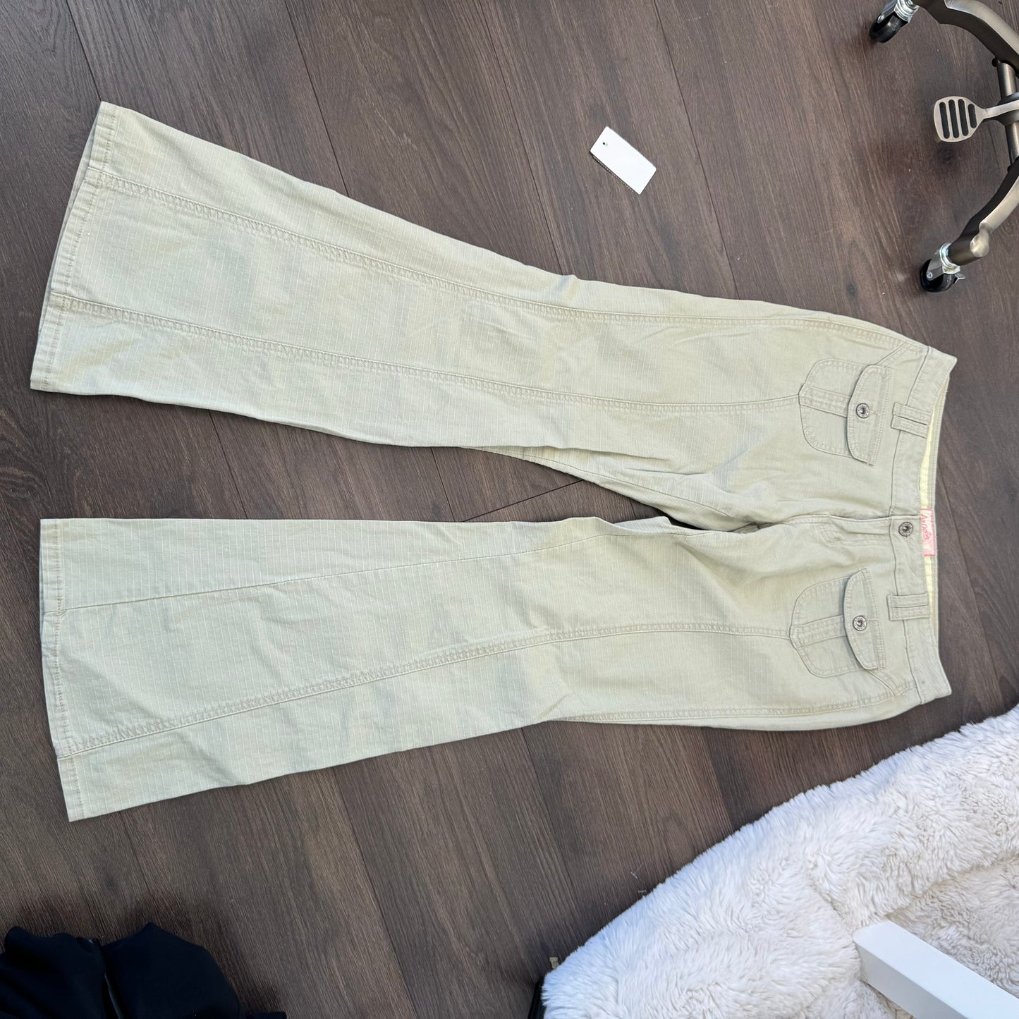 Low Rise Y2K Flared Cargo Trousers