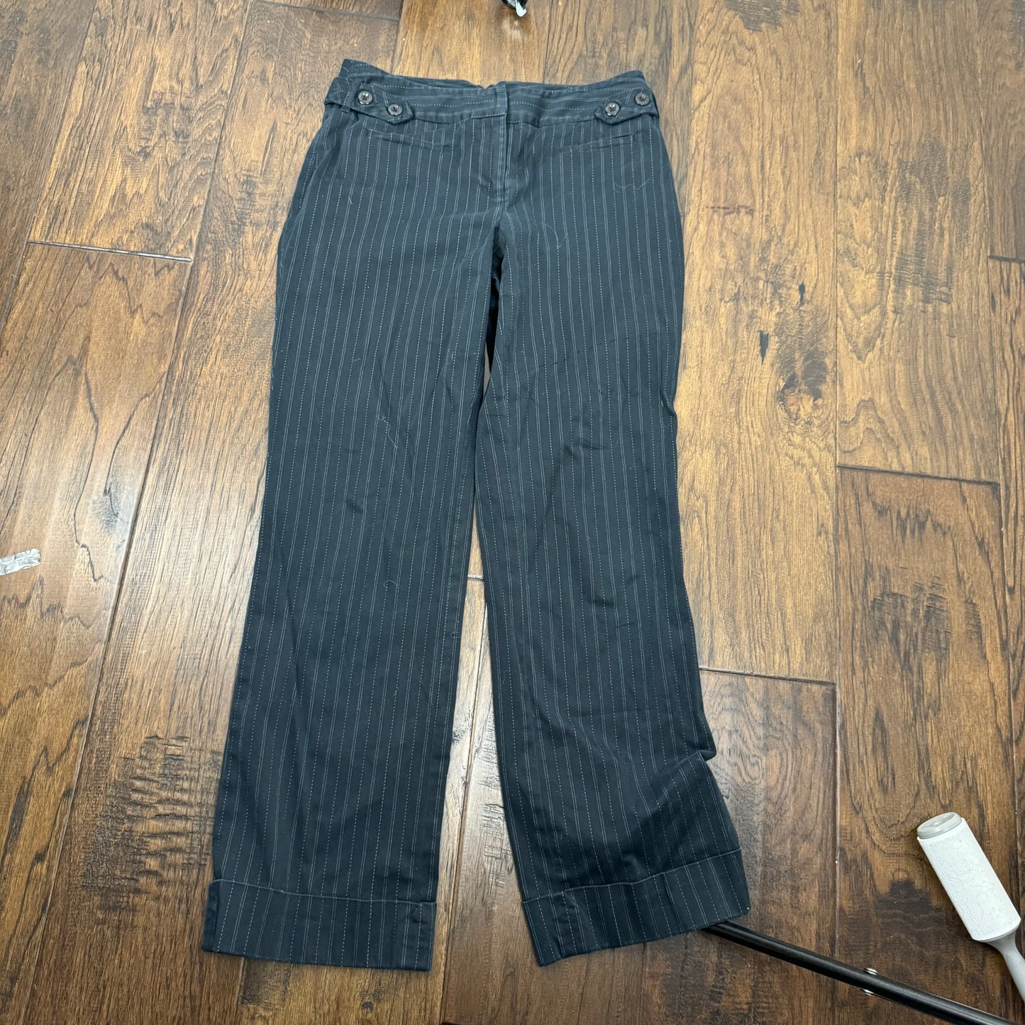 Black Pinstripe Office Siren Trousers