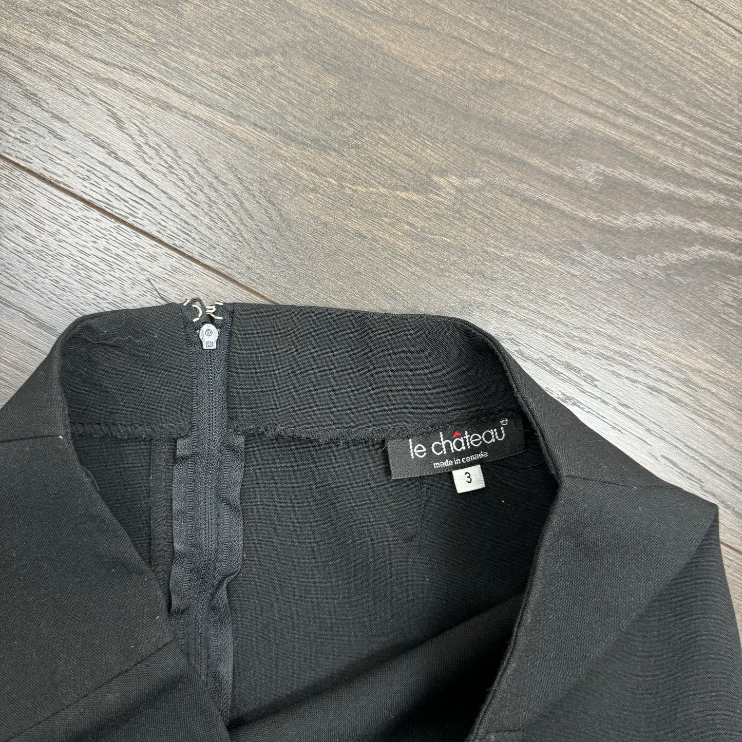 Vintage Le Chateau Black Mini Skirt