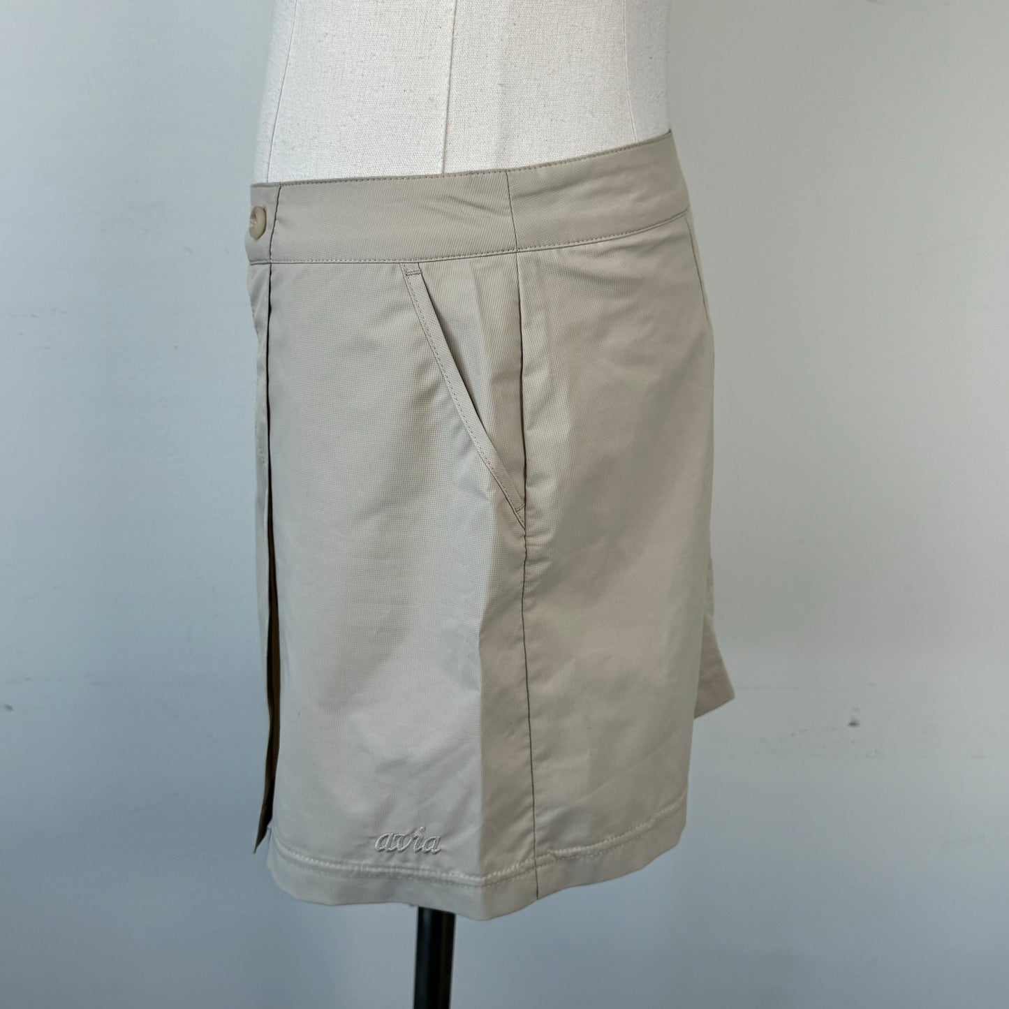 Beige Mini Skirt (Skort)
