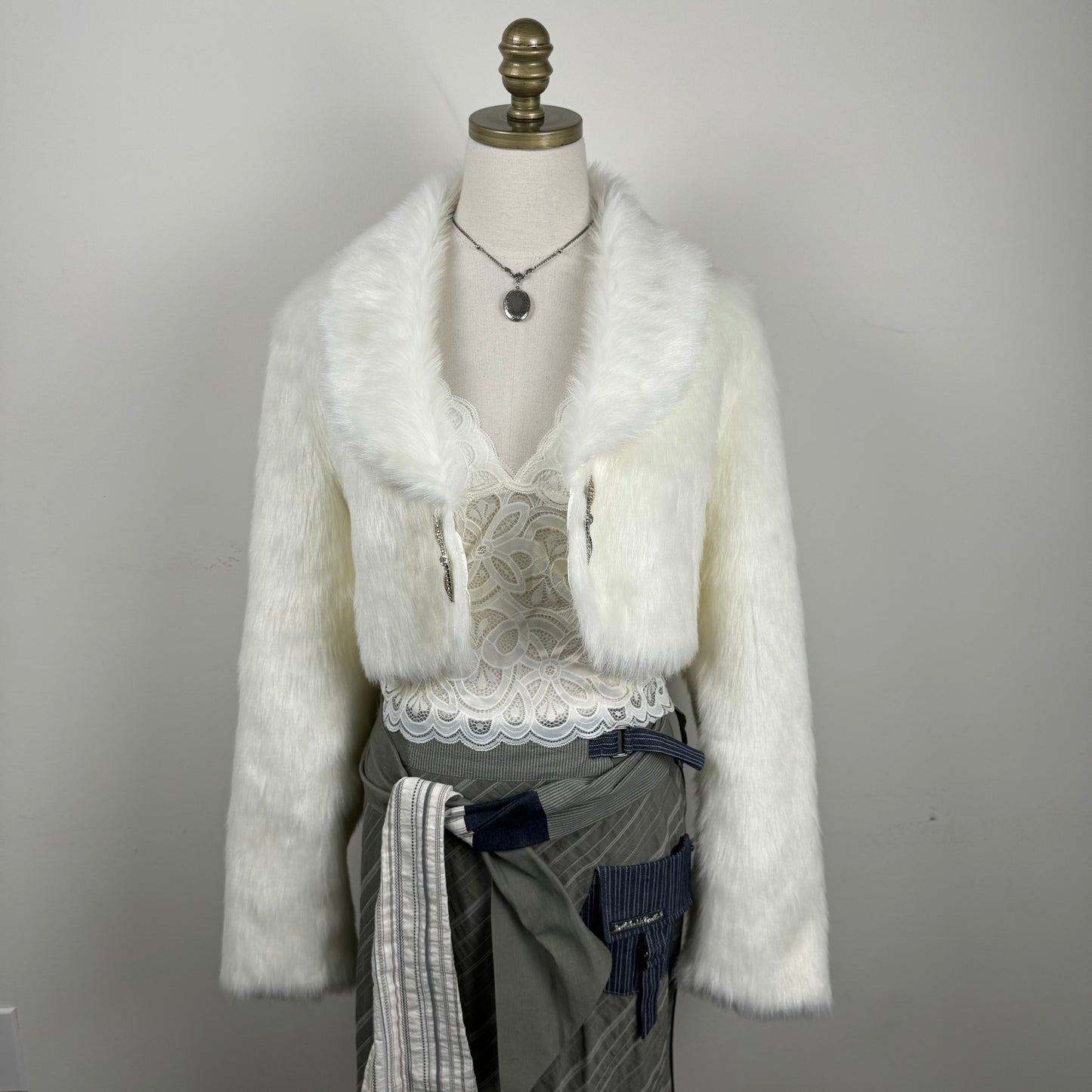 White Fur Shawl
