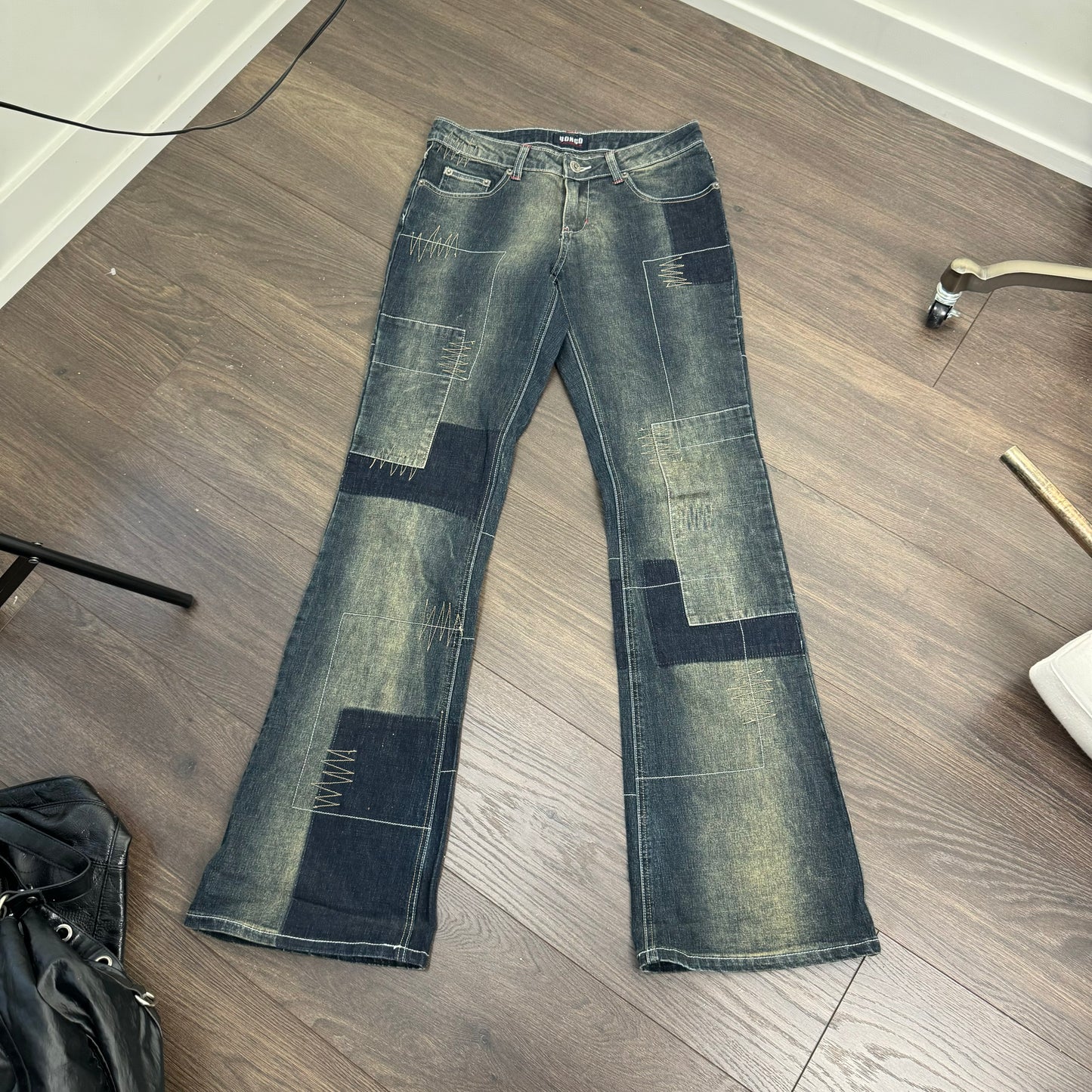 Bongo Low Rise Patchwork Jeans