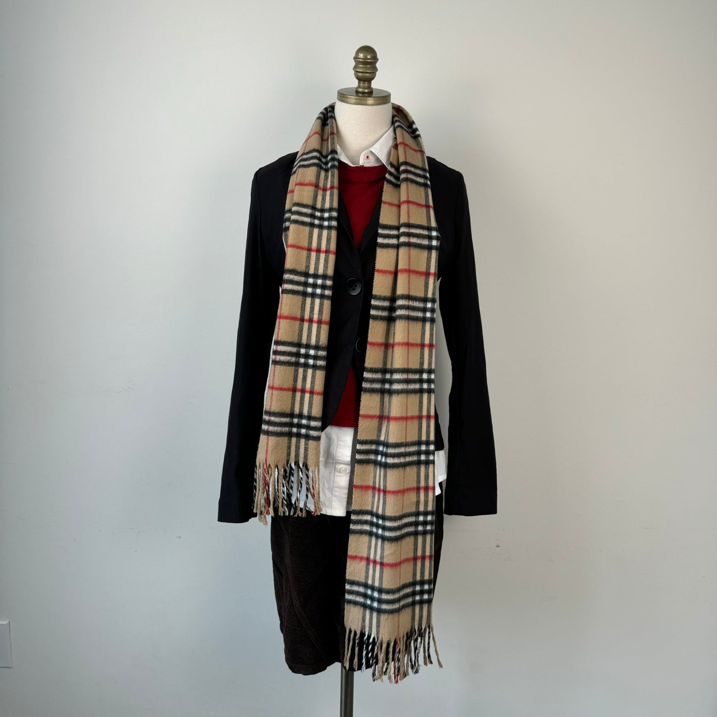 Plaid Soft Knit Scarf