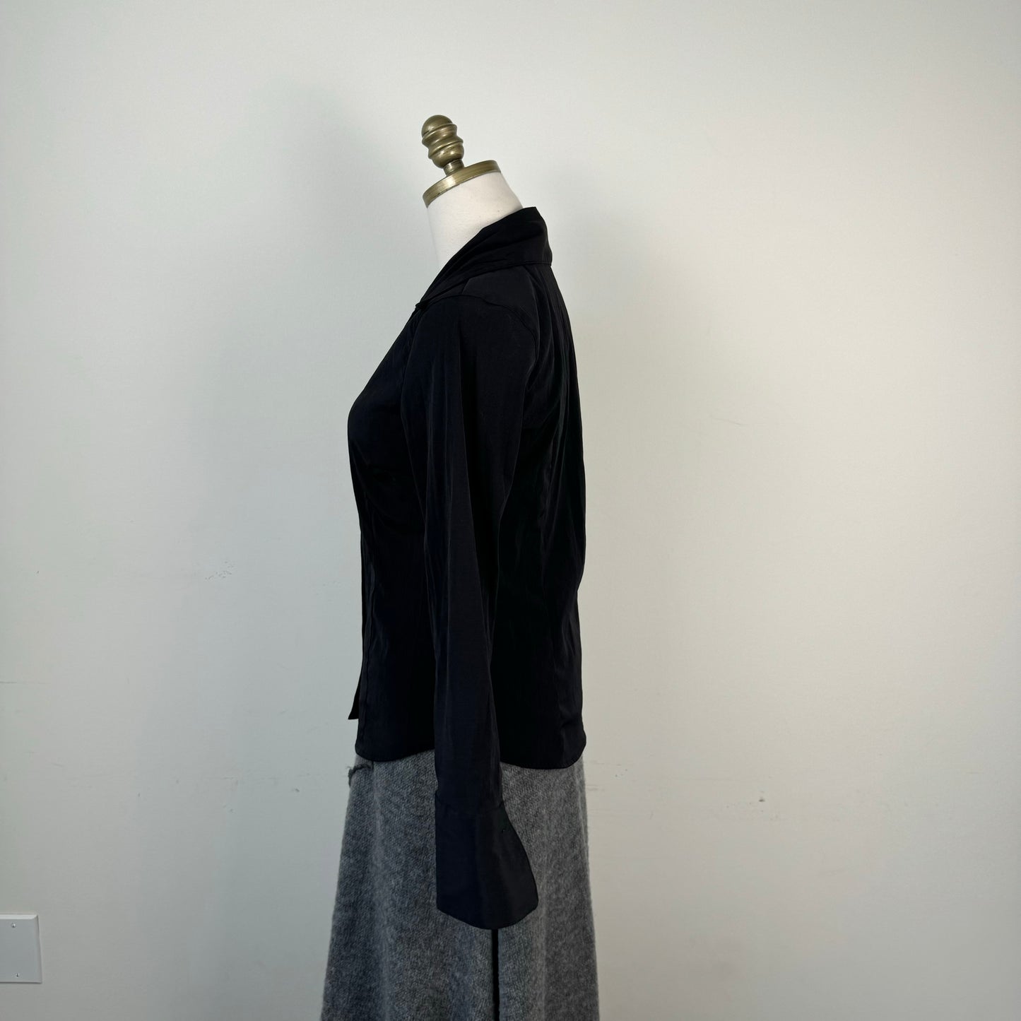 Black Fitted Button Up Shirt