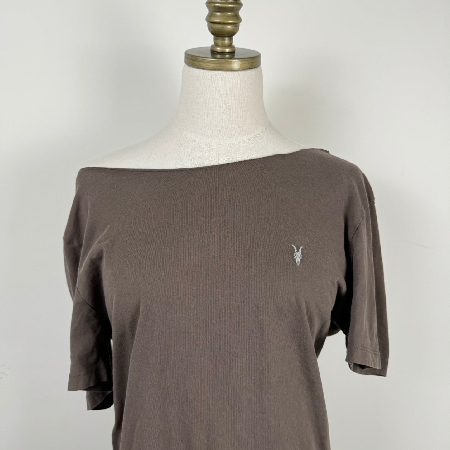 ALLSAINTS Brown Off Shoulder Top