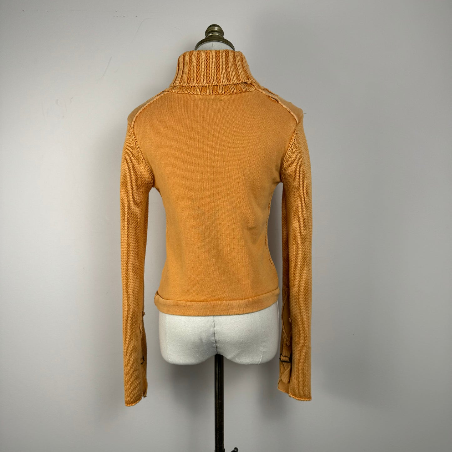 Vintage Faded Cable Knit Turtleneck Sweater