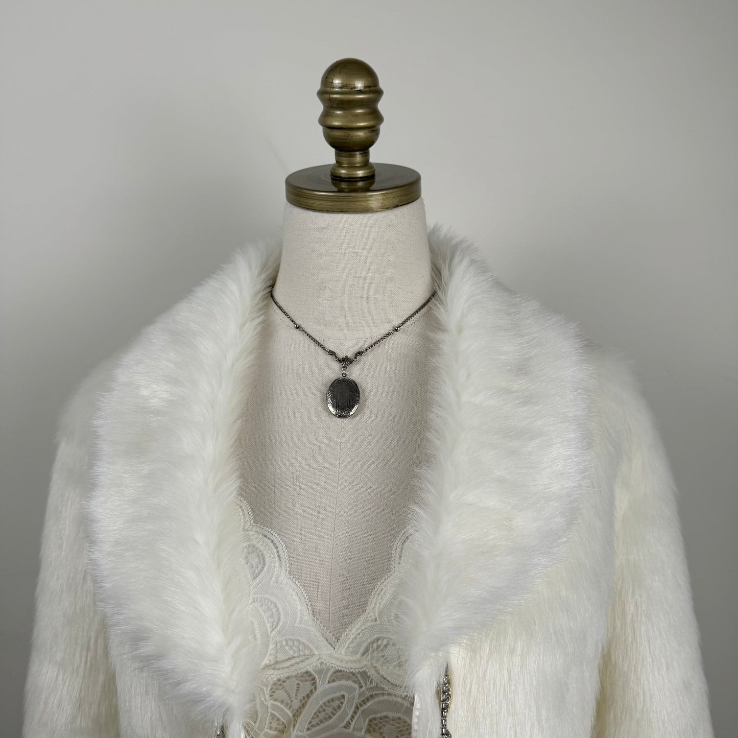 White Fur Shawl