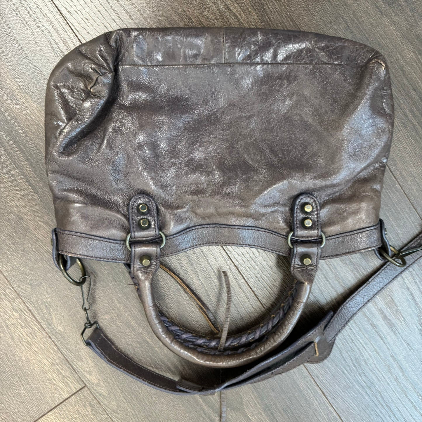 Brown Leather City Bag
