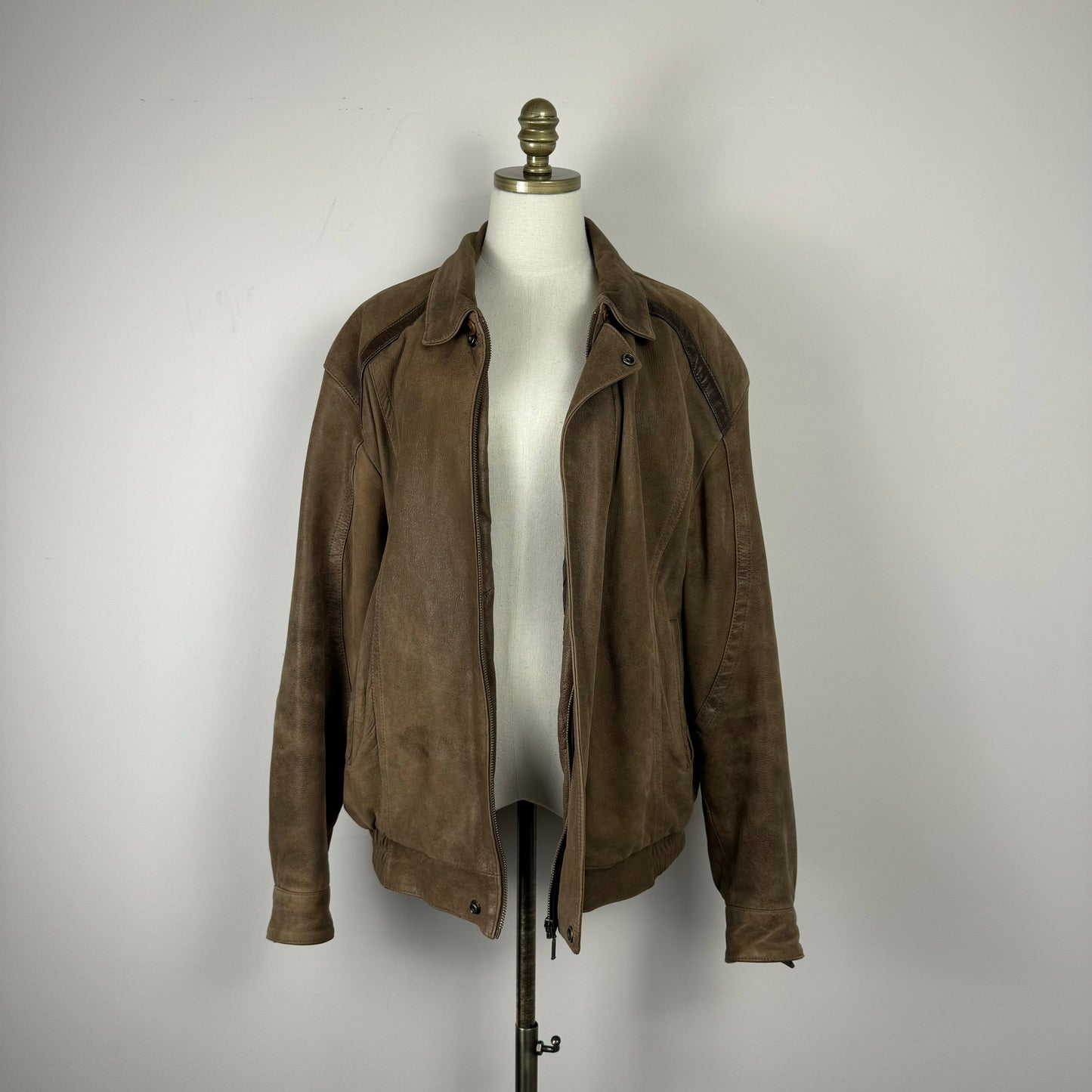 Vintage Brown Suede Leather Jacket