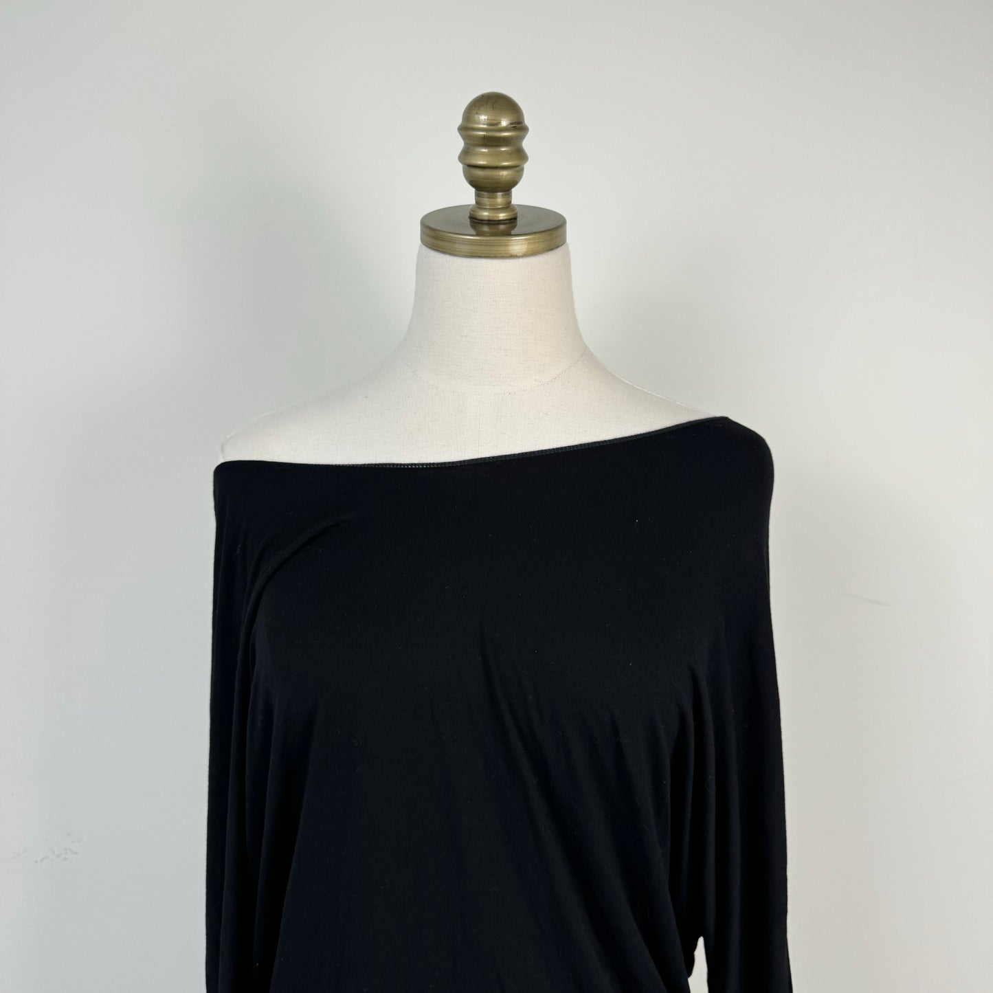 Black Slinky Off Shoulder Dolman Top