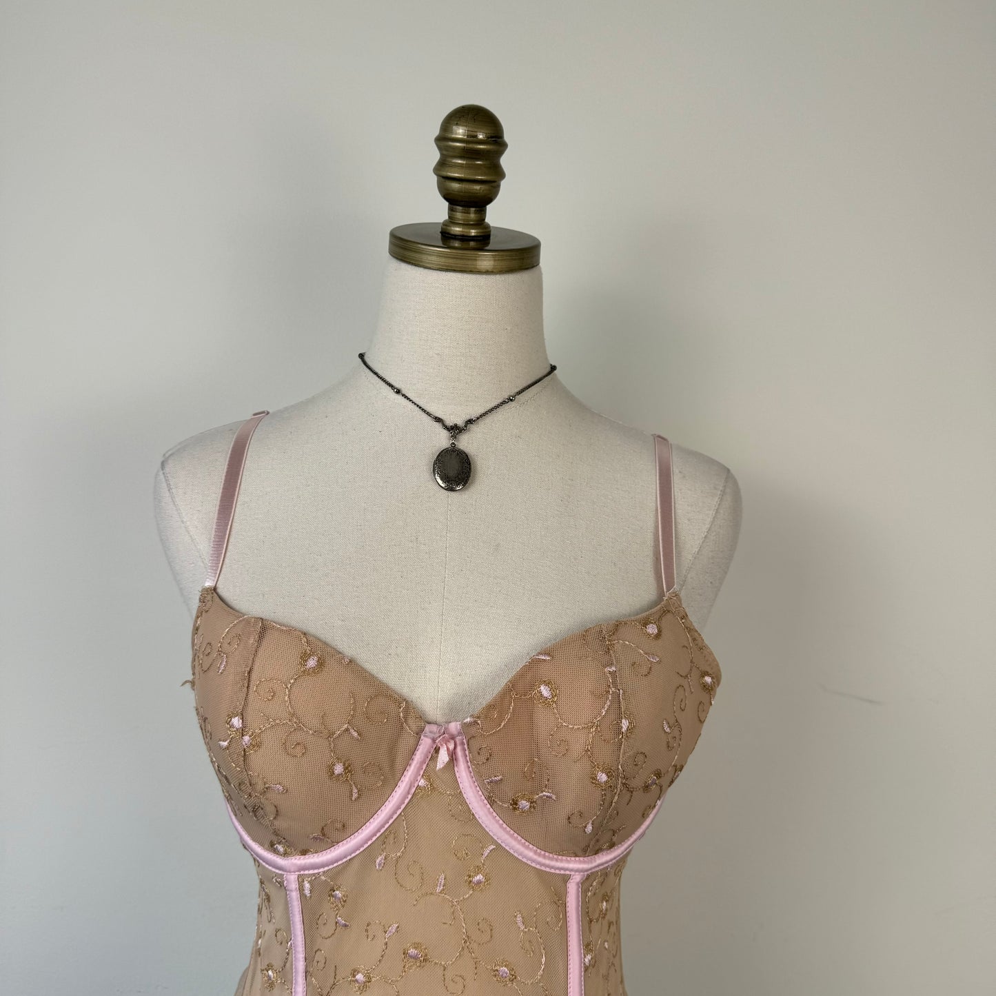 Embroidered Floral Corset Top