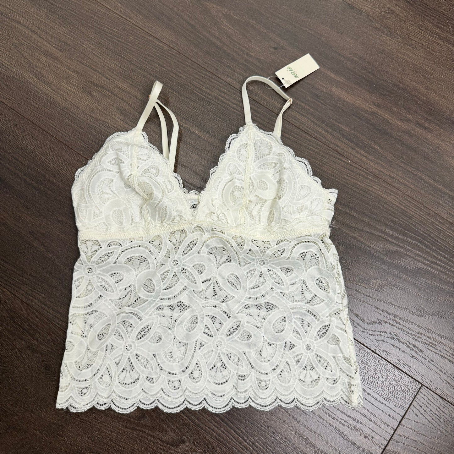 Cream Lace Babydoll Cami Top