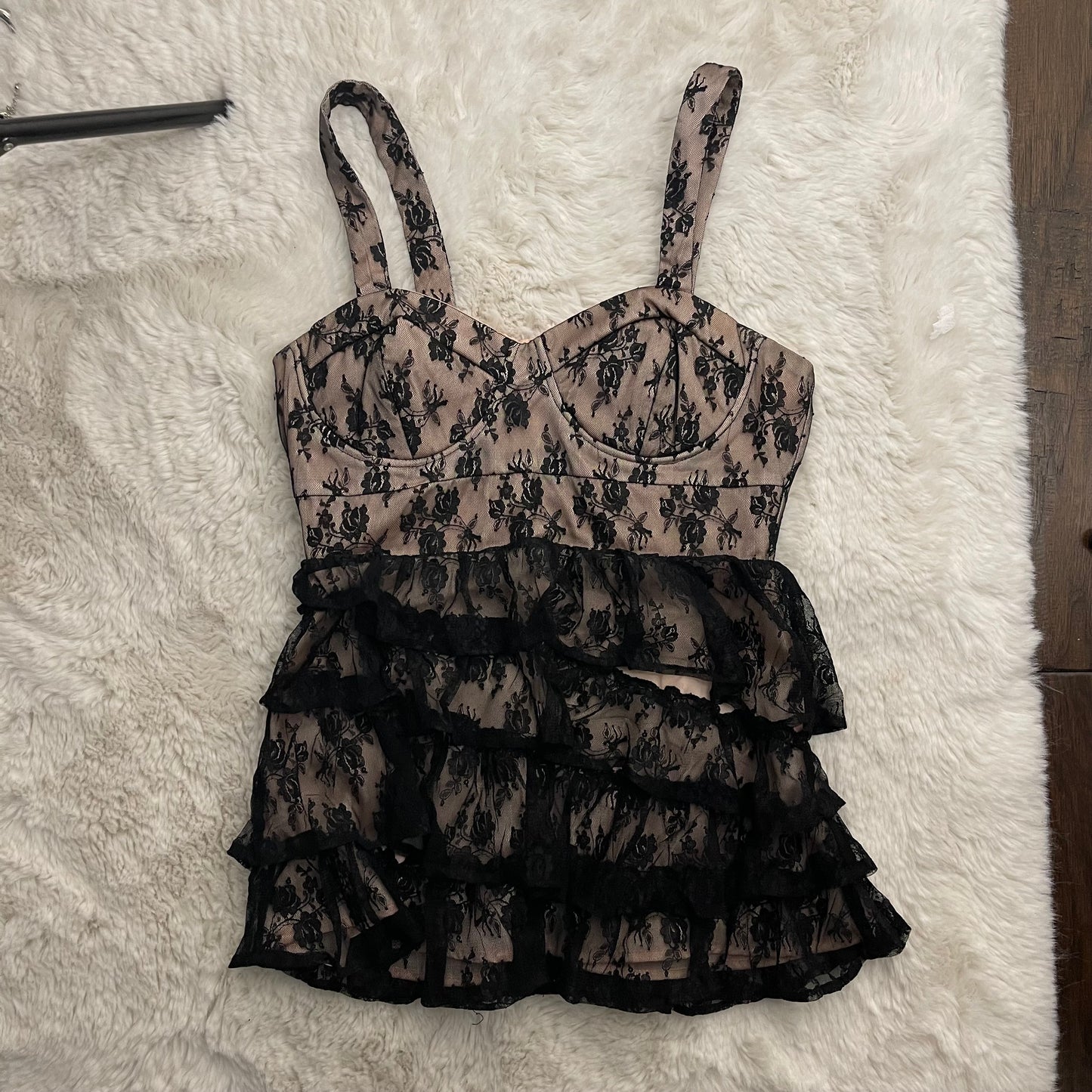 Vintage Layered Lace Bustier Top