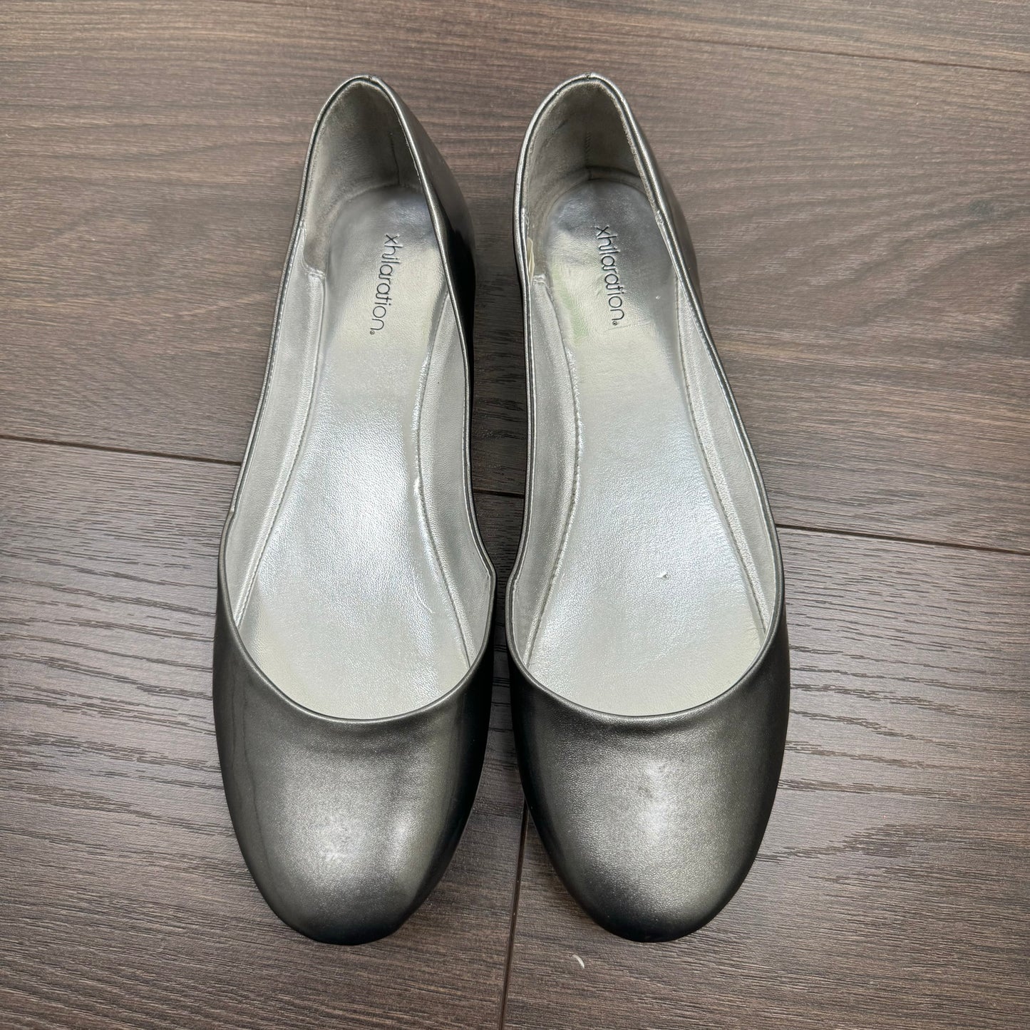 Silver Ballet Flats