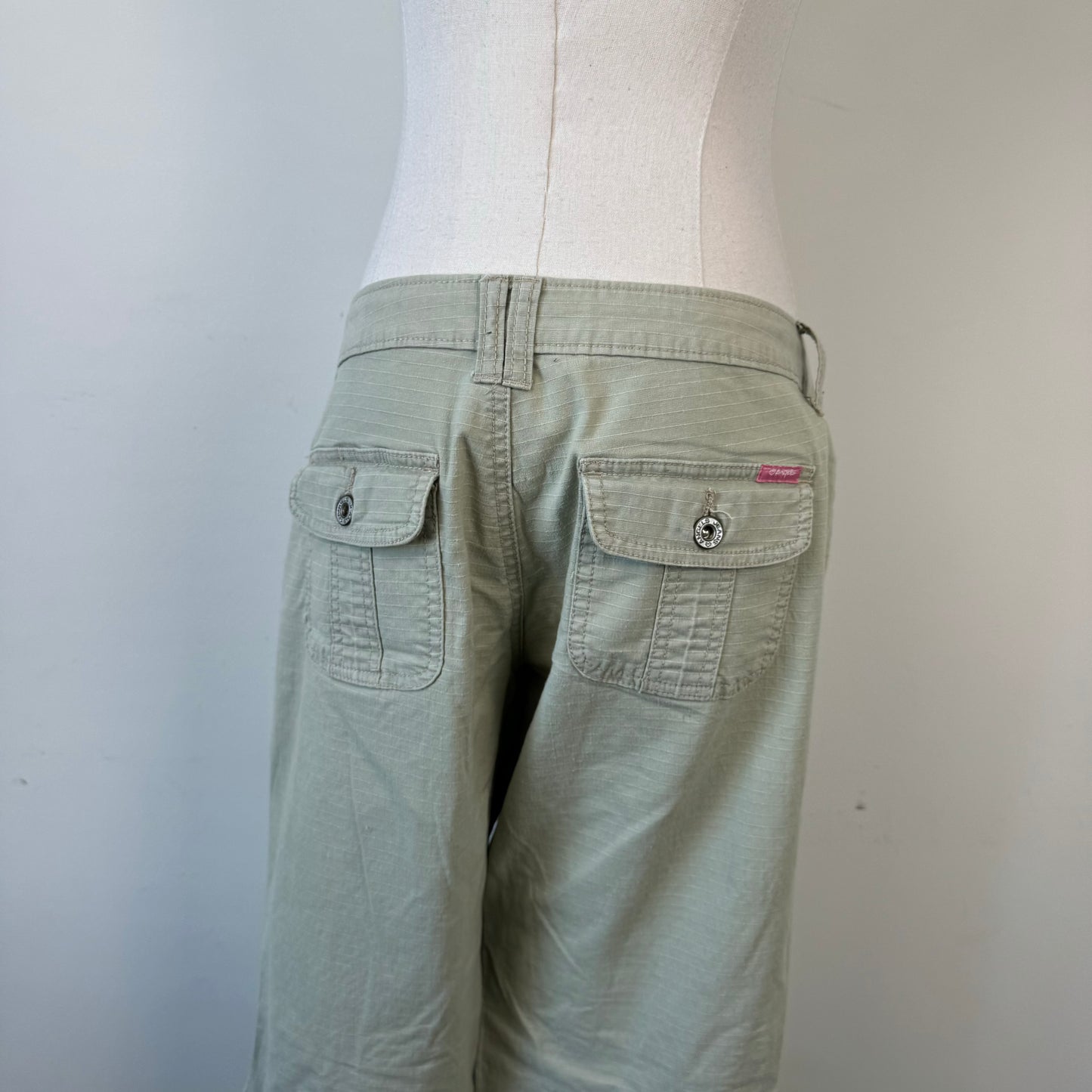 Low Rise Y2K Flared Cargo Trousers