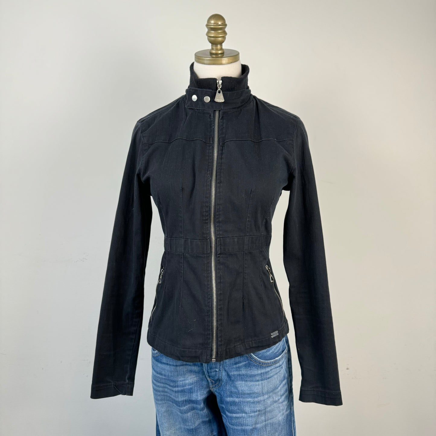 Black Fitted Moto Jacket
