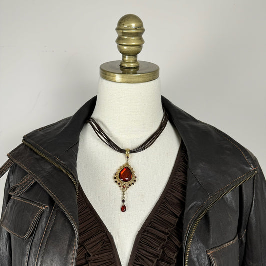Vintage Auburn Gem Necklace