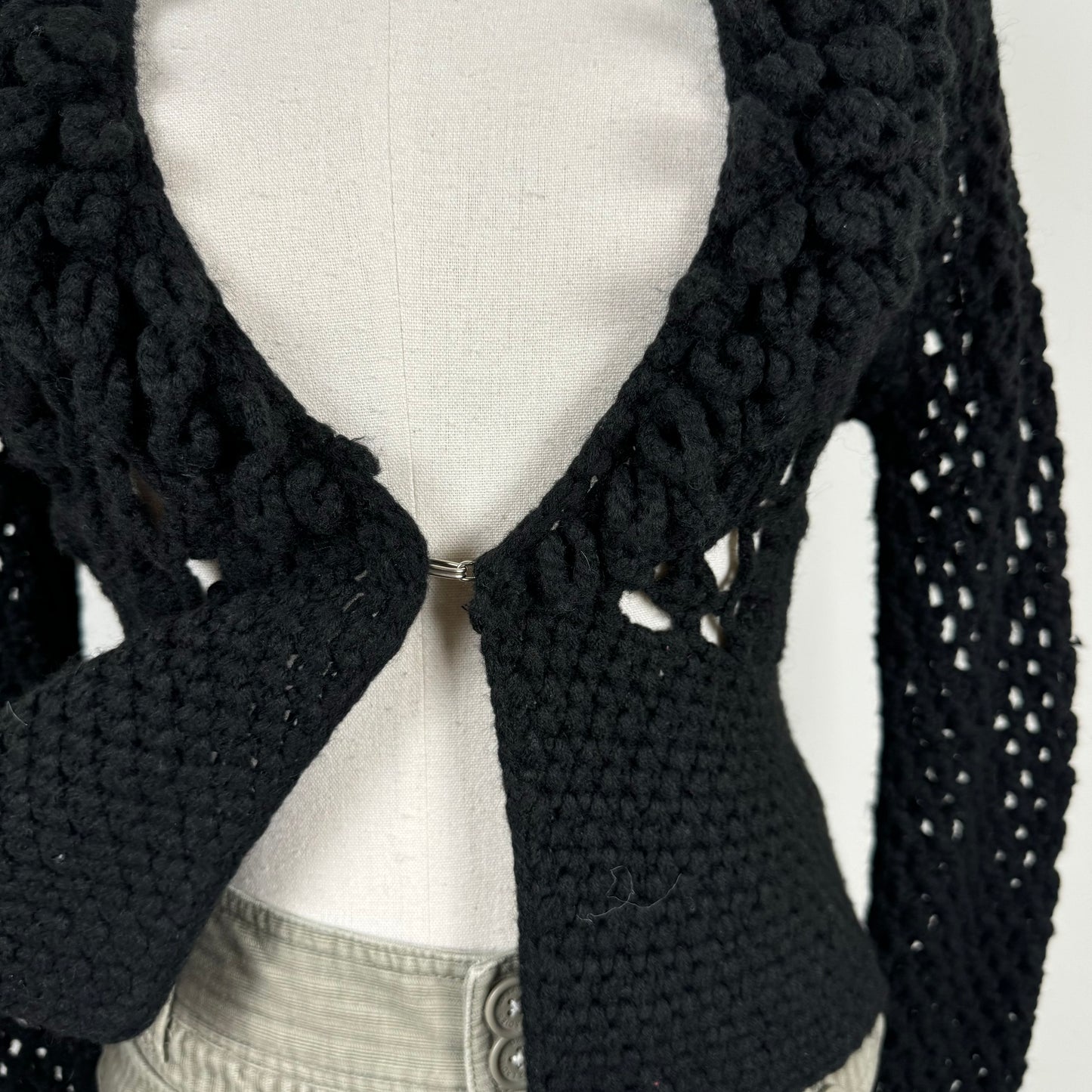 Nine West Open Front Ruffled Cardigan