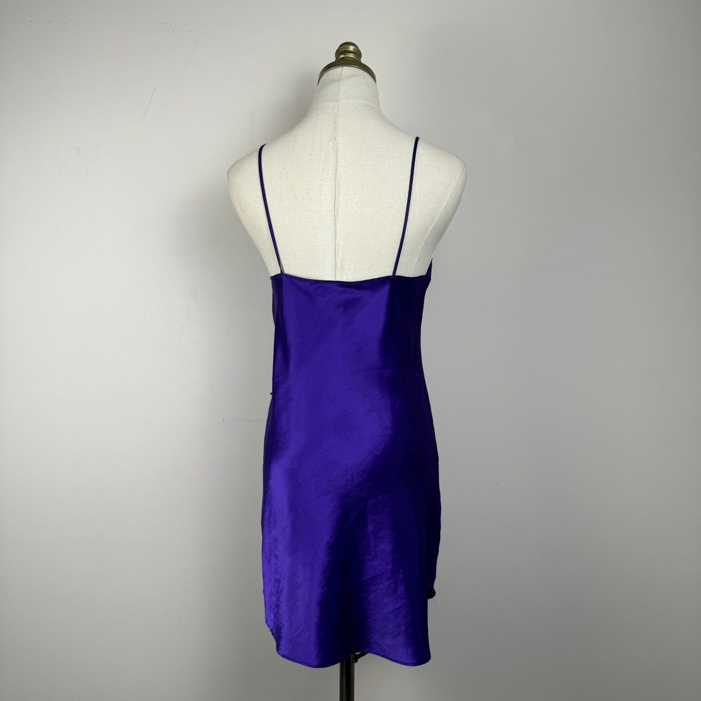 Vintage Purple Lace Trim Slip Dress