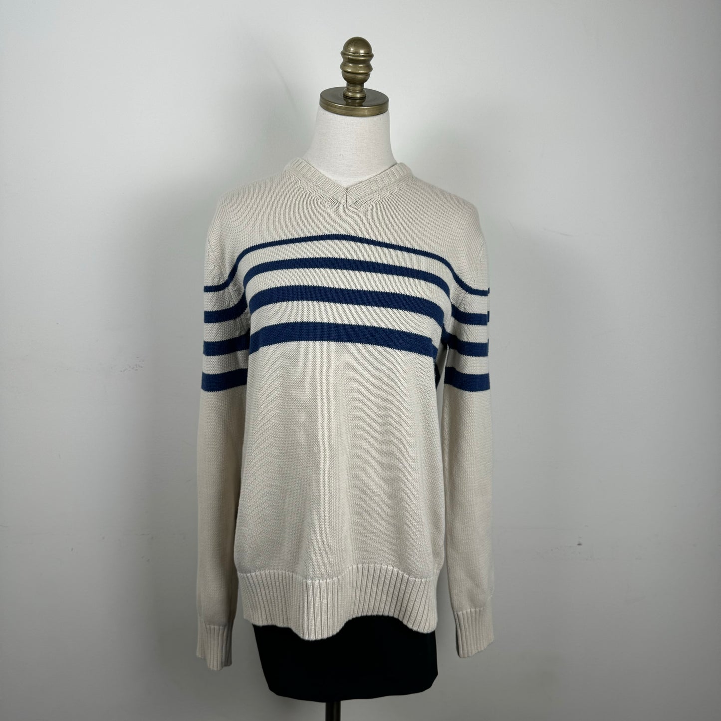 Cream Oversized Retro Sweater