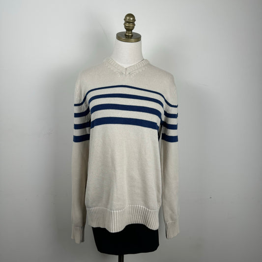 Cream Oversized Retro Sweater