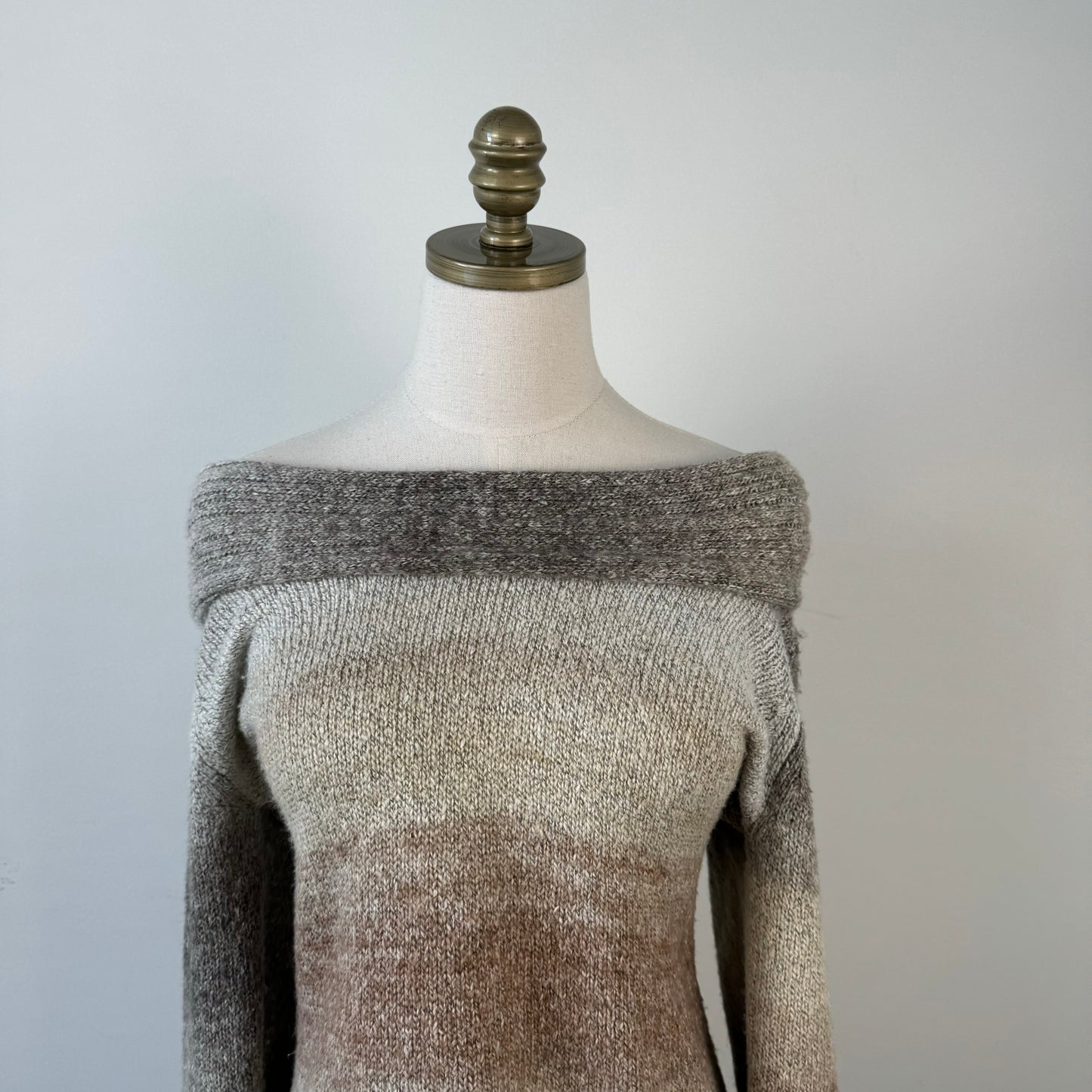 Gradient Off Shoulder Knit Sweater