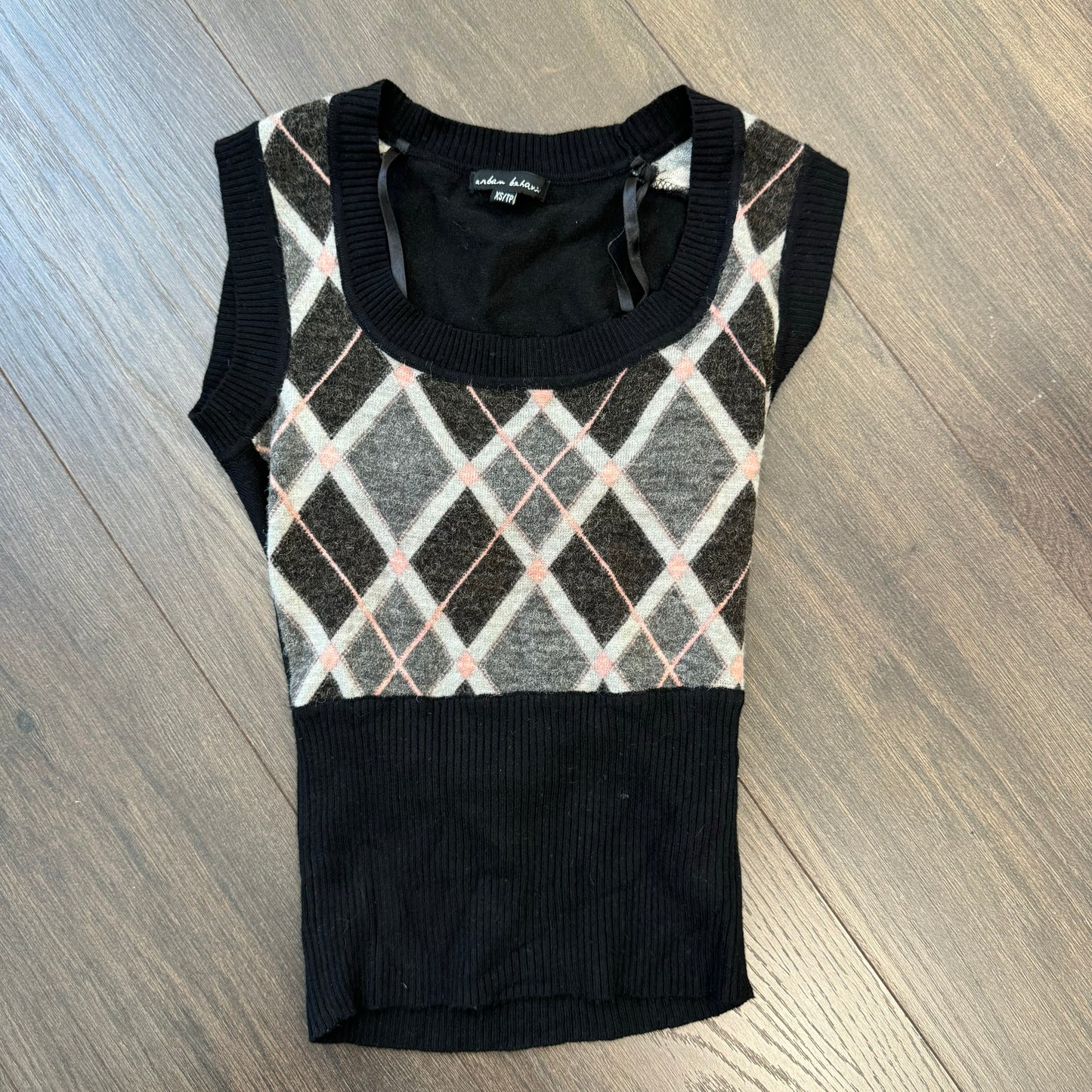 Argyle Fitted Vest Top