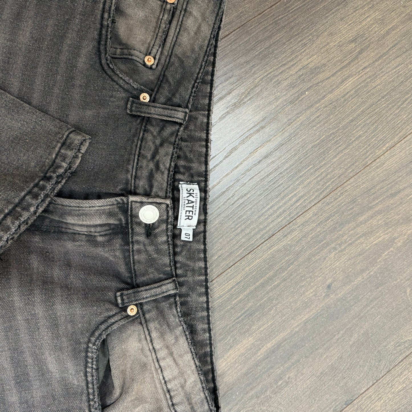 Faded Baggy Low Rise Jeans