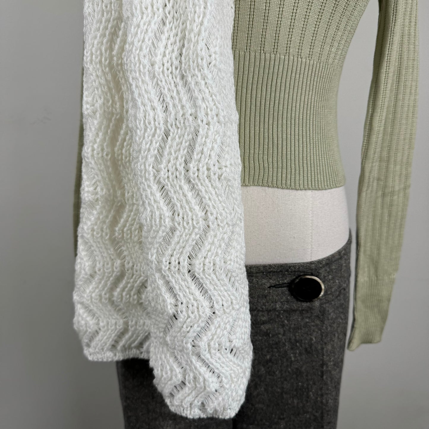 Cream Chunky Knit Scarf