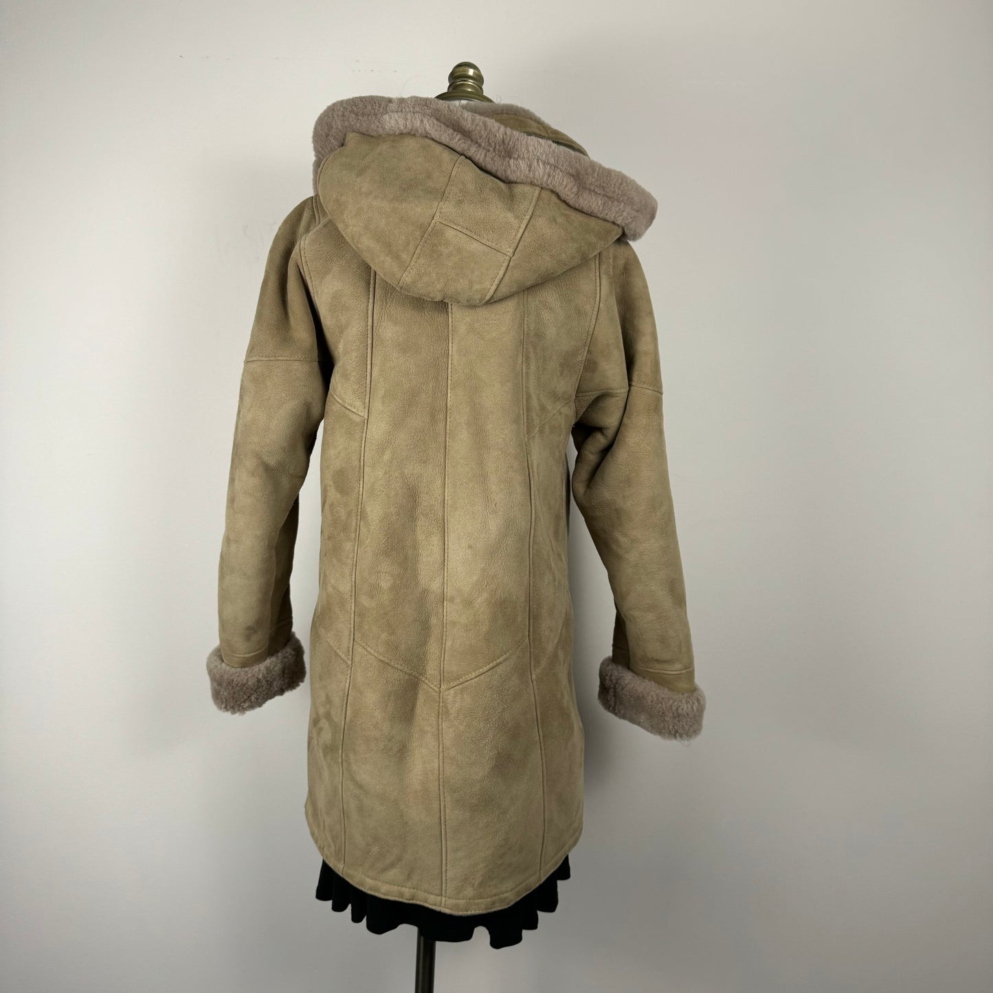 Vintage Suede Shearling Coat