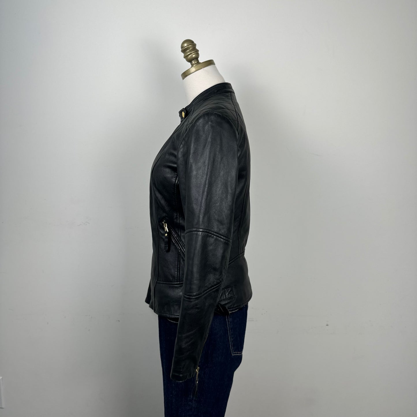 Danier Black Leather Moto Jacket