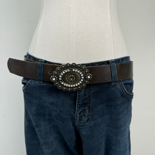 Vintage Brown Boho Antique Style Buckle Belt