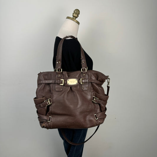 Michael Kors Brown Hobo Shoulder / Cross-Body Bag